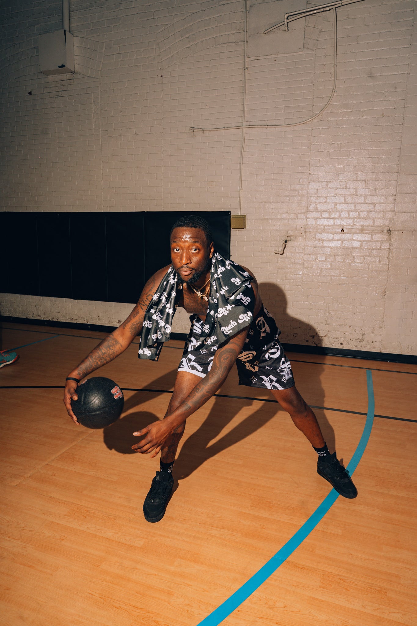 Trap Star Monogram Basketball Shorts